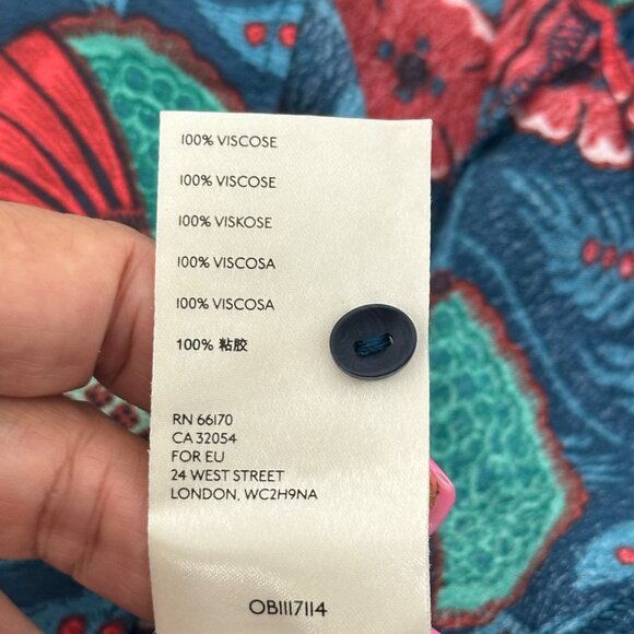 Maeve By Anthropologie Letitia Smocked Blouse Women SZ X-Small Floral Multicolor - Picture 8 of 13